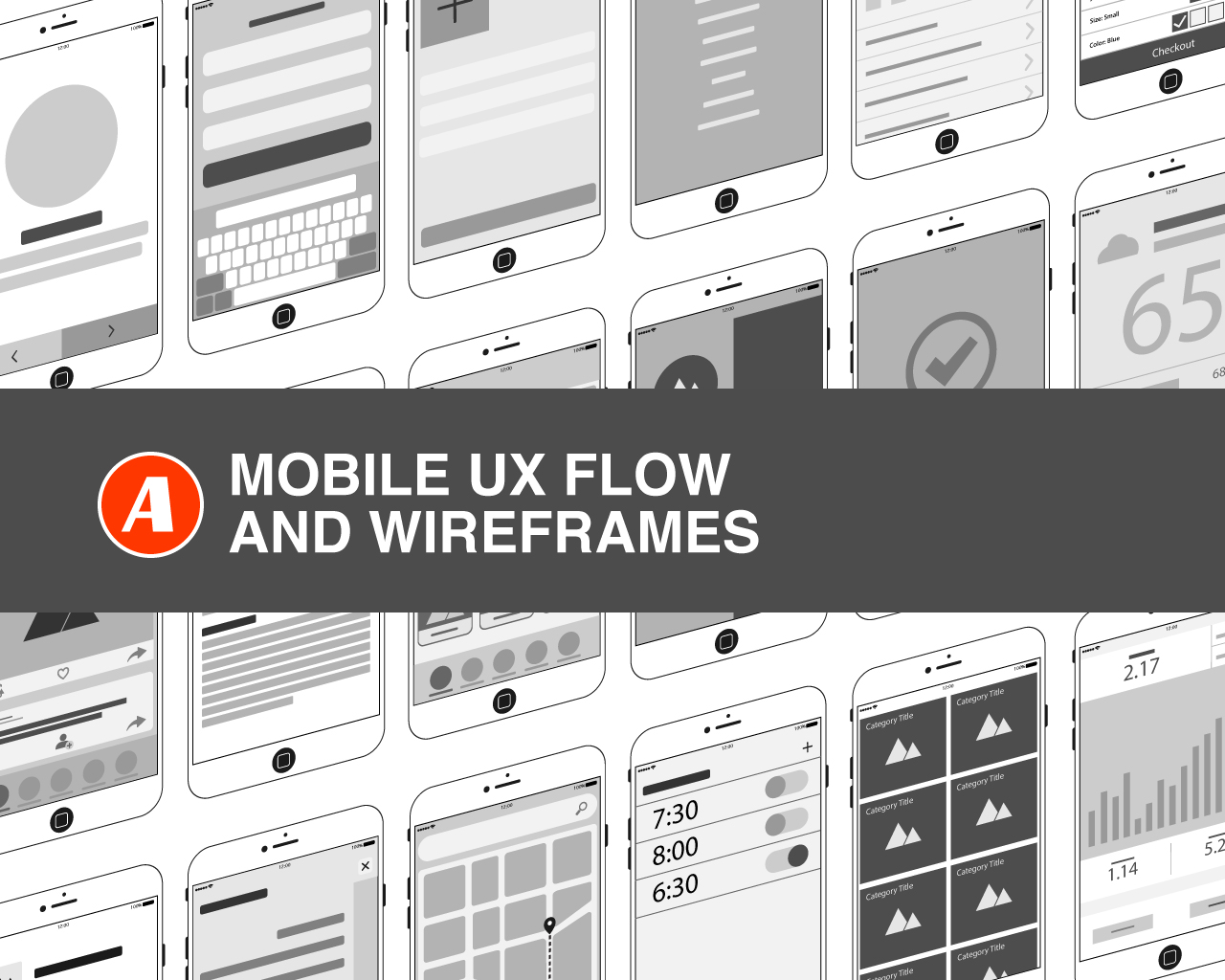 mobile ux flow and wireframes